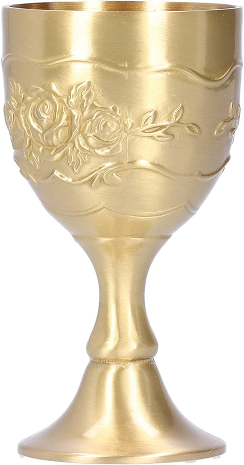 King's Royal Chalice Cup, Rose Wine Goblet, Embossed Multipurpose